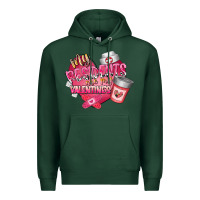 Sports Green my residents are my valentine Premium Hoodie - RacoonDesign
