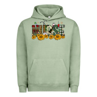 Pigment Oil Green christmas nurse sunflower Urban Hoodie - FaDigitalArtStudio