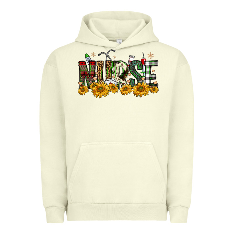 Christmas Nurse Sunflower Urban Hoodie by FaDigitalArtStudio | Teevron