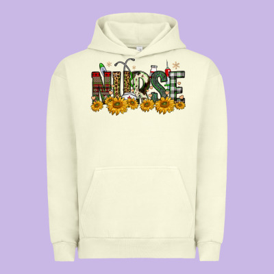 Christmas Nurse Sunflower Urban Hoodie Designed By Fadigitalartstudio