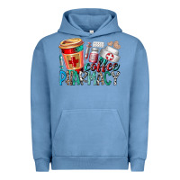 Pigment Pebble Blue coffee pharmacy Urban Hoodie - RacoonDesign