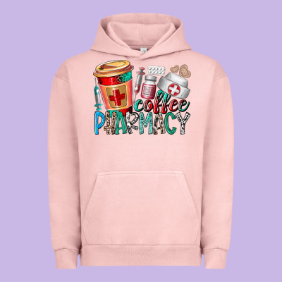 Coffee Pharmacy Urban Hoodie Designed By Racoondesign