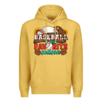 Antique Gold baseball is my favorite season Premium Hoodie - HRA Design Shop