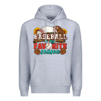 Heather Grey baseball is my favorite season Premium Hoodie - HRA Design Shop