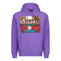 Purple baseball is my favorite season Premium Hoodie - HRA Design Shop
