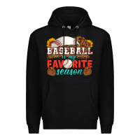 Black baseball is my favorite season Premium Hoodie - HRA Design Shop