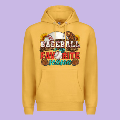 Baseball Is My Favorite Season Premium Hoodie Designed By Hra Design Shop