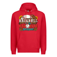 Red baseball is my favorite season Premium Hoodie - HRA Design Shop