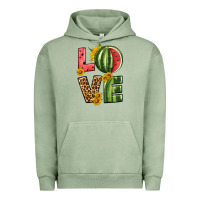Pigment Oil Green love watermelon Urban Hoodie - HRA Design Shop