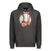 Charcoal Heather western baseball with roses Premium Hoodie - HRA Design Shop