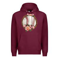 Burgundy western baseball with roses Premium Hoodie - HRA Design Shop