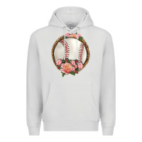Dove Grey western baseball with roses Premium Hoodie - HRA Design Shop