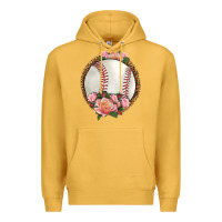 Mustard western baseball with roses Premium Hoodie - HRA Design Shop