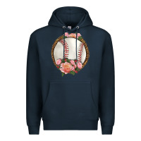 Navy western baseball with roses Premium Hoodie - HRA Design Shop