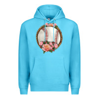 Ocean Blue western baseball with roses Premium Hoodie - HRA Design Shop