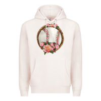 Pale Pink western baseball with roses Premium Hoodie - HRA Design Shop