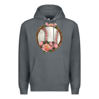 Rock western baseball with roses Premium Hoodie - HRA Design Shop