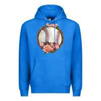 True Royal western baseball with roses Premium Hoodie - HRA Design Shop