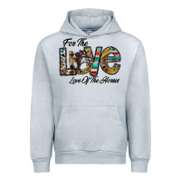 Heather Grey for the love love of the horses Urban Hoodie - CowhideDigitalArt