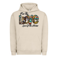 Pigment French Oak for the love love of the horses Urban Hoodie - CowhideDigitalArt