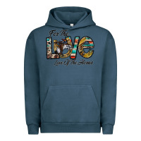Pigment Midnight Navy for the love love of the horses Urban Hoodie - CowhideDigitalArt