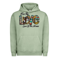 Pigment Oil Green for the love love of the horses Urban Hoodie - CowhideDigitalArt