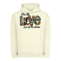 Pigment Pistachio for the love love of the horses Urban Hoodie - CowhideDigitalArt