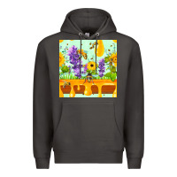 Smoke honeydrip bee lavender daisy sunflower seamless pa Premium Hoodie - FaDigitalArtStudio