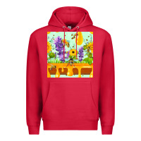 Cardinal honeydrip bee lavender daisy sunflower seamless pa Premium Hoodie - FaDigitalArtStudio