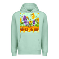Seafoam honeydrip bee lavender daisy sunflower seamless pa Premium Hoodie - FaDigitalArtStudio