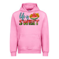 Fuchsia Pink life is sweet Urban Hoodie - HRA Design Shop