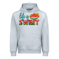 Heather Grey life is sweet Urban Hoodie - HRA Design Shop