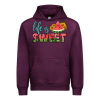 Mauve Wine life is sweet Urban Hoodie - HRA Design Shop
