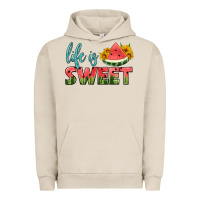 Pigment French Oak life is sweet Urban Hoodie - HRA Design Shop