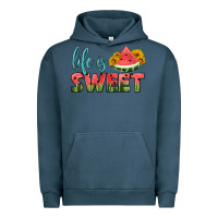 Pigment Midnight Navy life is sweet Urban Hoodie - HRA Design Shop