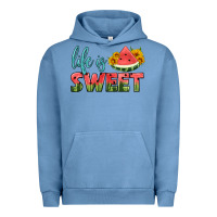 Pigment Pebble Blue life is sweet Urban Hoodie - HRA Design Shop