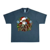 Midnight Navy Santa skeleton christmas Urban Heavy Tee - Artiststas