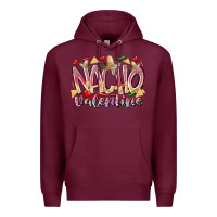Burgundy nacho valentine Premium Hoodie - RacoonDesign