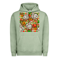 Pigment Oil Green christmas leopard duck Urban Hoodie - FaDigitalArtStudio