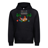 Black hello summer Urban Hoodie - CowhideDigitalArt