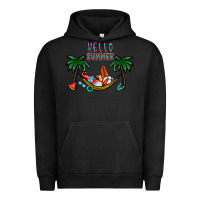 Pigment Black hello summer Urban Hoodie - CowhideDigitalArt