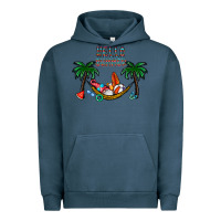 Pigment Midnight Navy hello summer Urban Hoodie - CowhideDigitalArt