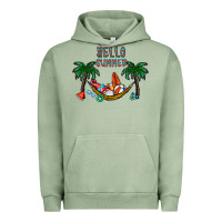 Pigment Oil Green hello summer Urban Hoodie - CowhideDigitalArt
