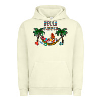 Pigment Pistachio hello summer Urban Hoodie - CowhideDigitalArt
