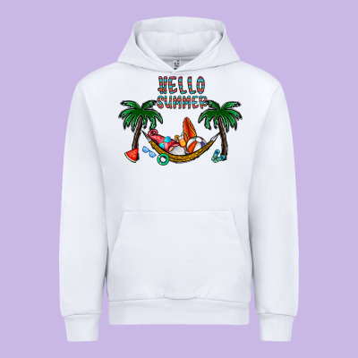 Hello Summer Urban Hoodie Designed By Cowhidedigitalart