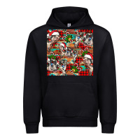 Black christmas pig  aztec Urban Hoodie - FaDigitalArtStudio