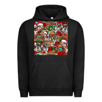 Pigment Black christmas pig  aztec Urban Hoodie - FaDigitalArtStudio