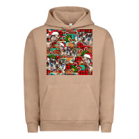 Pigment Burro christmas pig  aztec Urban Hoodie - FaDigitalArtStudio