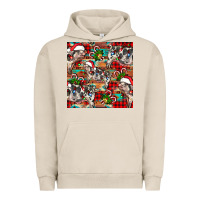 Pigment French Oak christmas pig  aztec Urban Hoodie - FaDigitalArtStudio