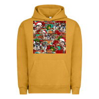 Pigment Peanut Butter christmas pig  aztec Urban Hoodie - FaDigitalArtStudio